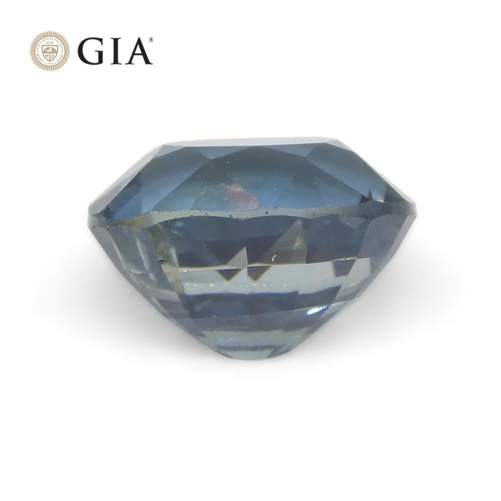 3.42ct Oval Greenish Blue Sapphire GIA Certified Nigeria   For Sale 4