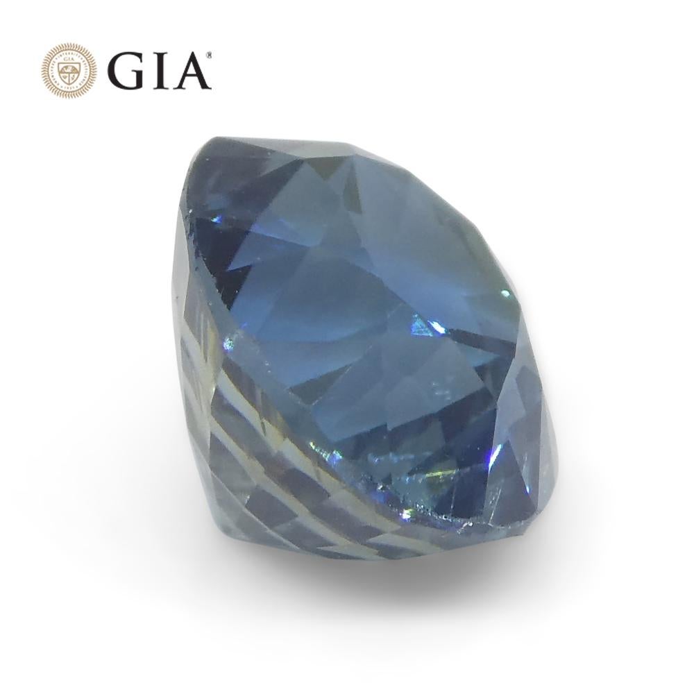 3.42ct Oval Greenish Blue Sapphire GIA Certified Nigeria   For Sale 5