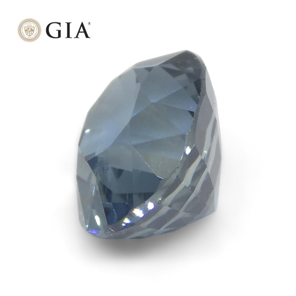 3.42ct Oval Greenish Blue Sapphire GIA Certified Nigeria   For Sale 3