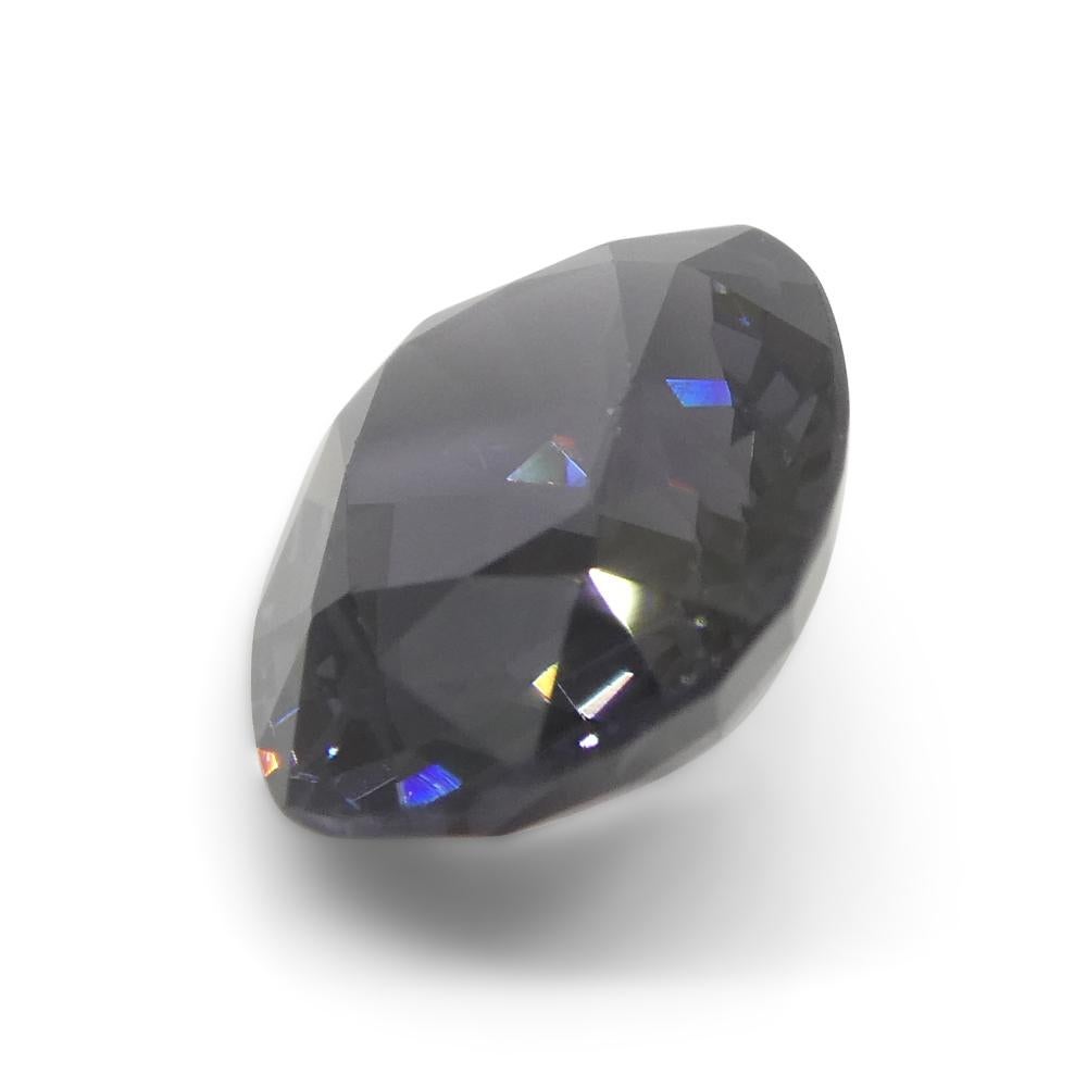 3,42ct Spinello grigio viola rettangolare a cuscino dalla Birmania in vendita 6