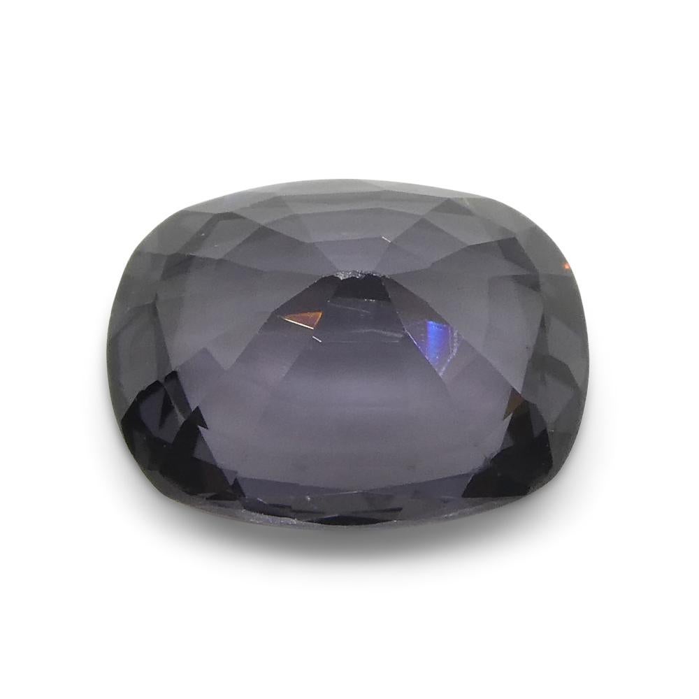 3,42ct Spinello grigio viola rettangolare a cuscino dalla Birmania in vendita 7