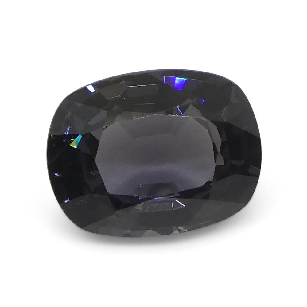 3,42ct Spinello grigio viola rettangolare a cuscino dalla Birmania in vendita 10