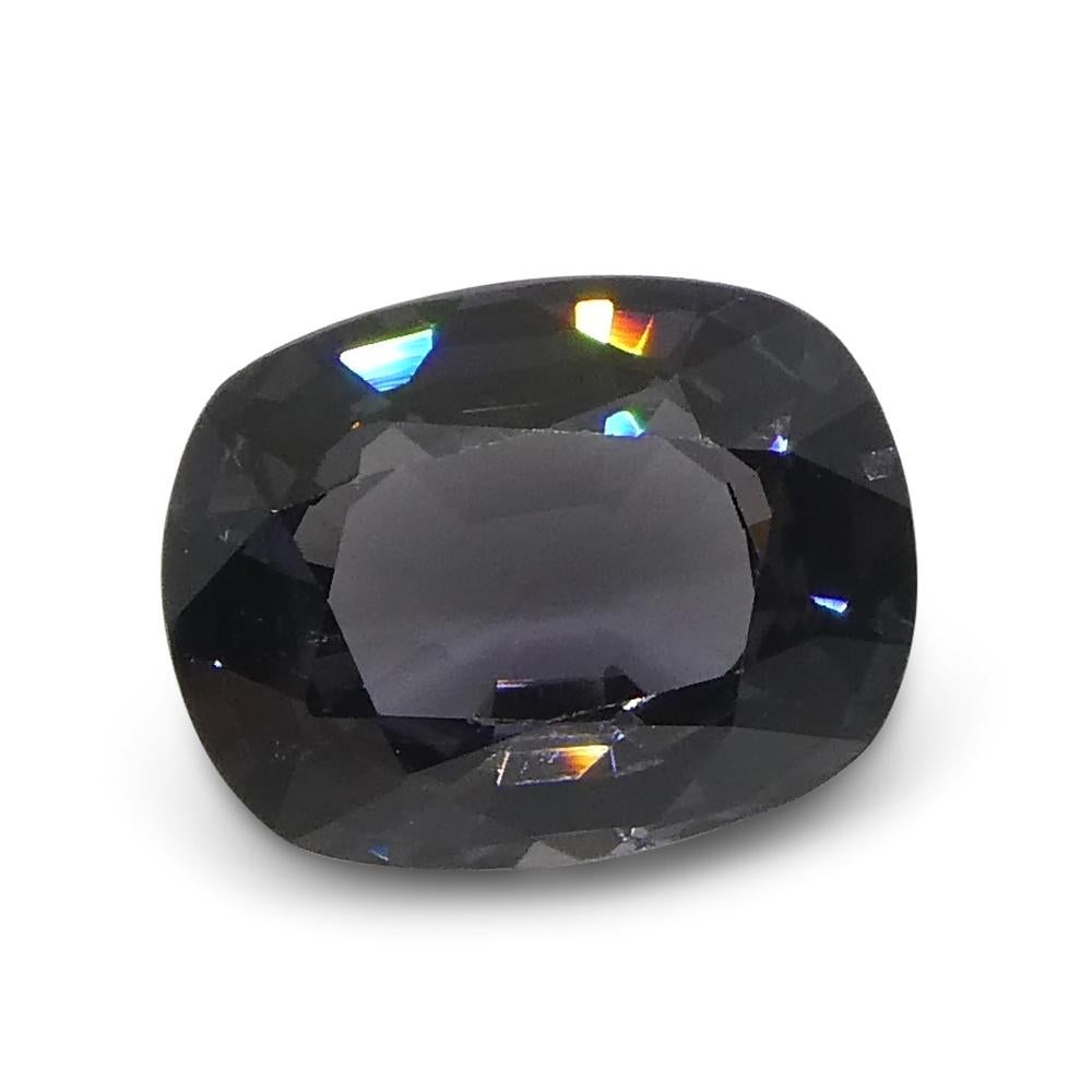 3,42ct Spinello grigio viola rettangolare a cuscino dalla Birmania in vendita 11