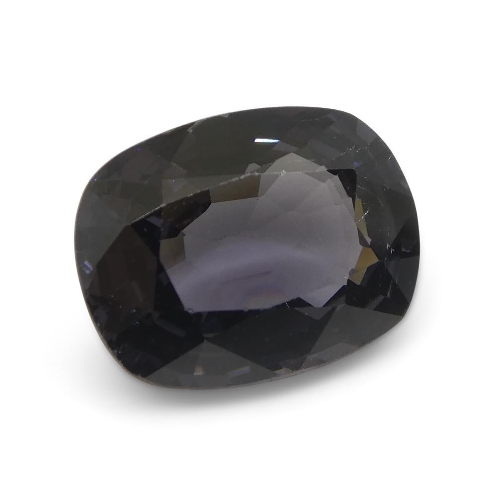 3,42ct Spinello grigio viola rettangolare a cuscino dalla Birmania in vendita 1