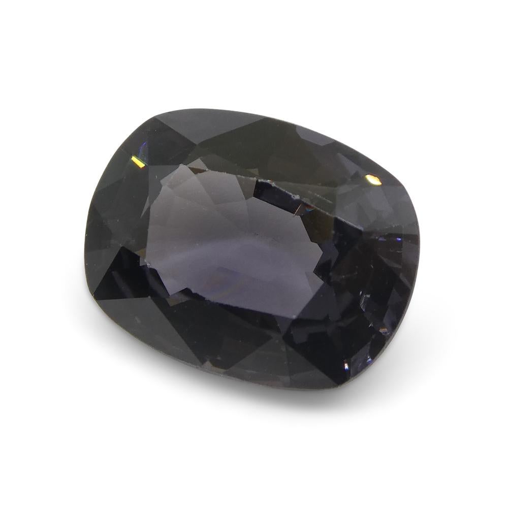 3,42ct Spinello grigio viola rettangolare a cuscino dalla Birmania in vendita 2
