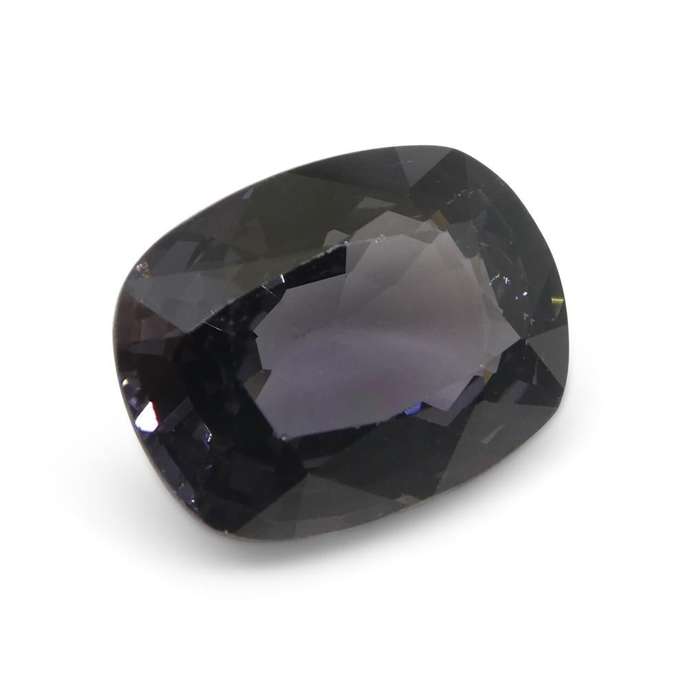 3,42ct Spinello grigio viola rettangolare a cuscino dalla Birmania in vendita 3