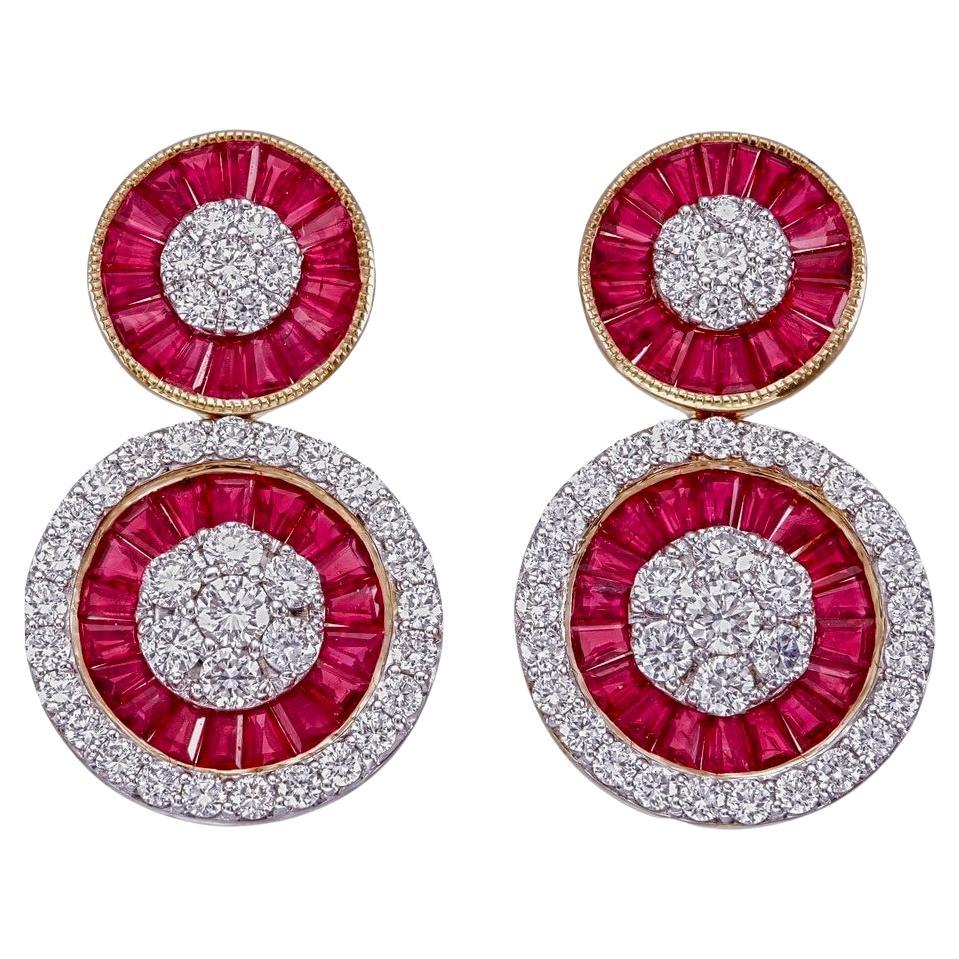 3.43 Carat No Heat Burma Pigeon Blood Ruby in 18 Karat White Gold