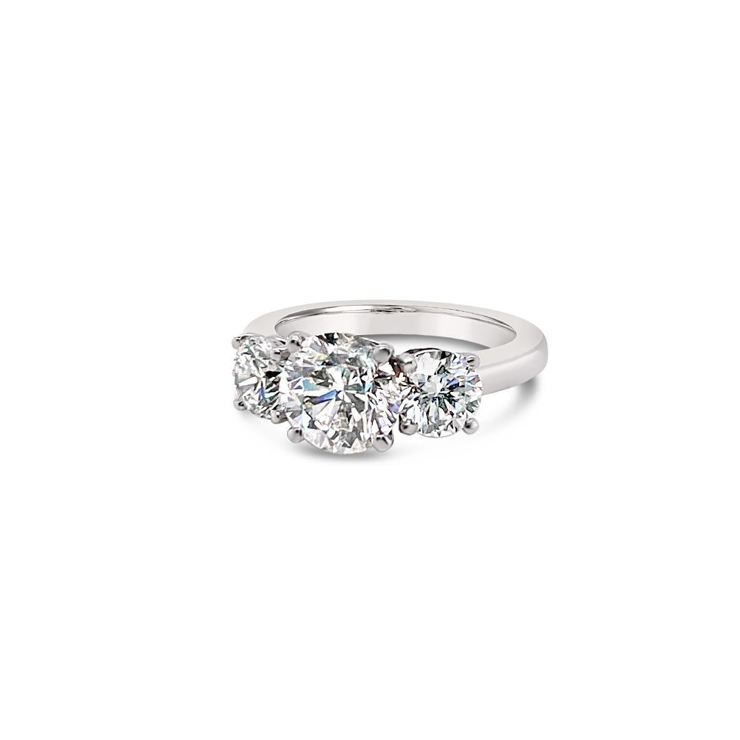 3 carat 3 stone diamond ring