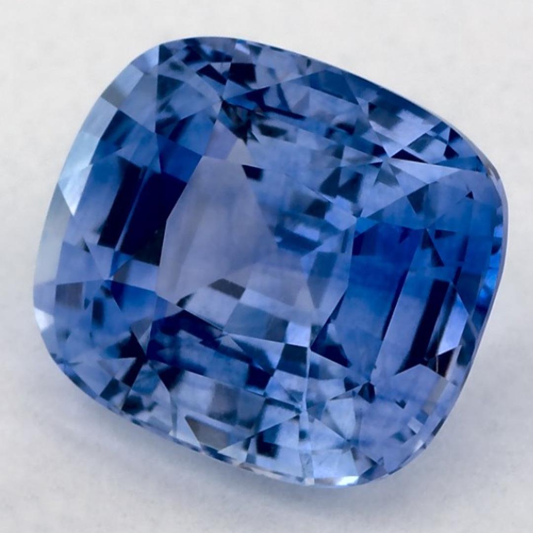 Taglio cuscino 3.43 carati di zaffiro blu a cuscino, gemma sfusa in vendita