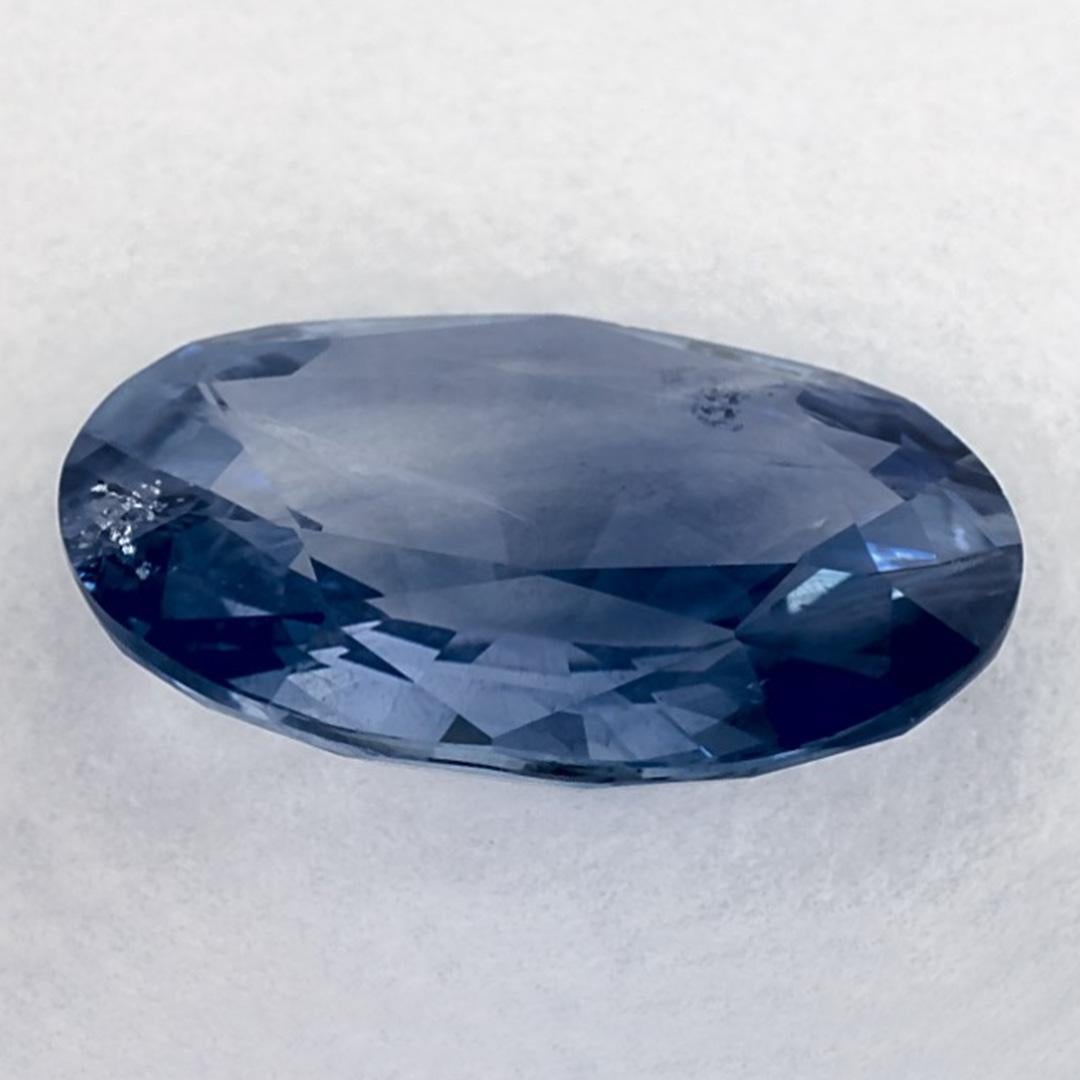 3.43 Ct Blue Sapphire Oval Loose Gemstone In New Condition For Sale In Fort Lee, NJ