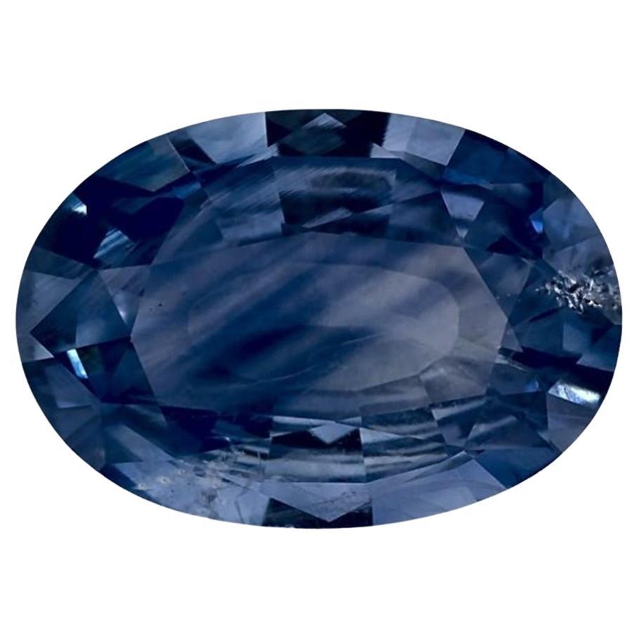 3.43 Ct Blue Sapphire Oval Loose Gemstone For Sale