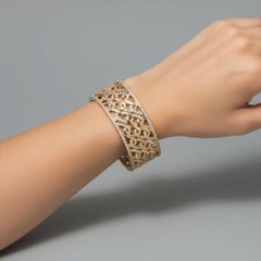 343 Bracelet en or jaune 18K avec diamants