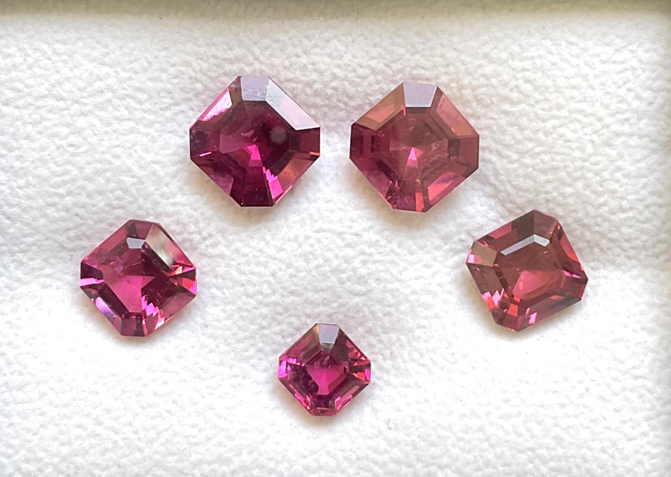 Pierre de tourmaline rubellite taille octogonale de 34,35 carats pour bijoux naturels Neuf - En vente à Jaipur, RJ