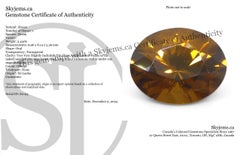 3.43ct Natural Earth Mined Oval Master Brilliant Cut Orange Zircon from Sri Lank