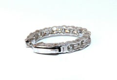 3.43ct Natural Round Diamond Hoop Earrings 14kt Button & Share Prong
