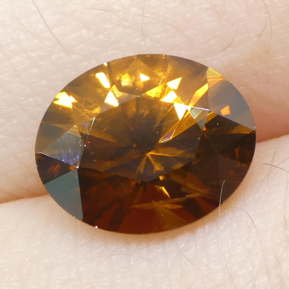 3.43ct Natural Earth Mined Oval Master Brilliant Cut Orange Zircon from Sri Lank For Sale 9