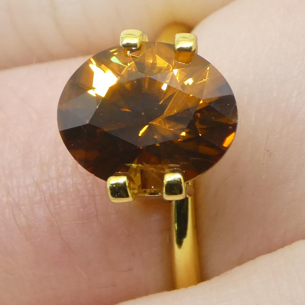 3.43ct Natural Earth Mined Oval Master Brilliant Cut Orange Zircon from Sri Lank For Sale 10