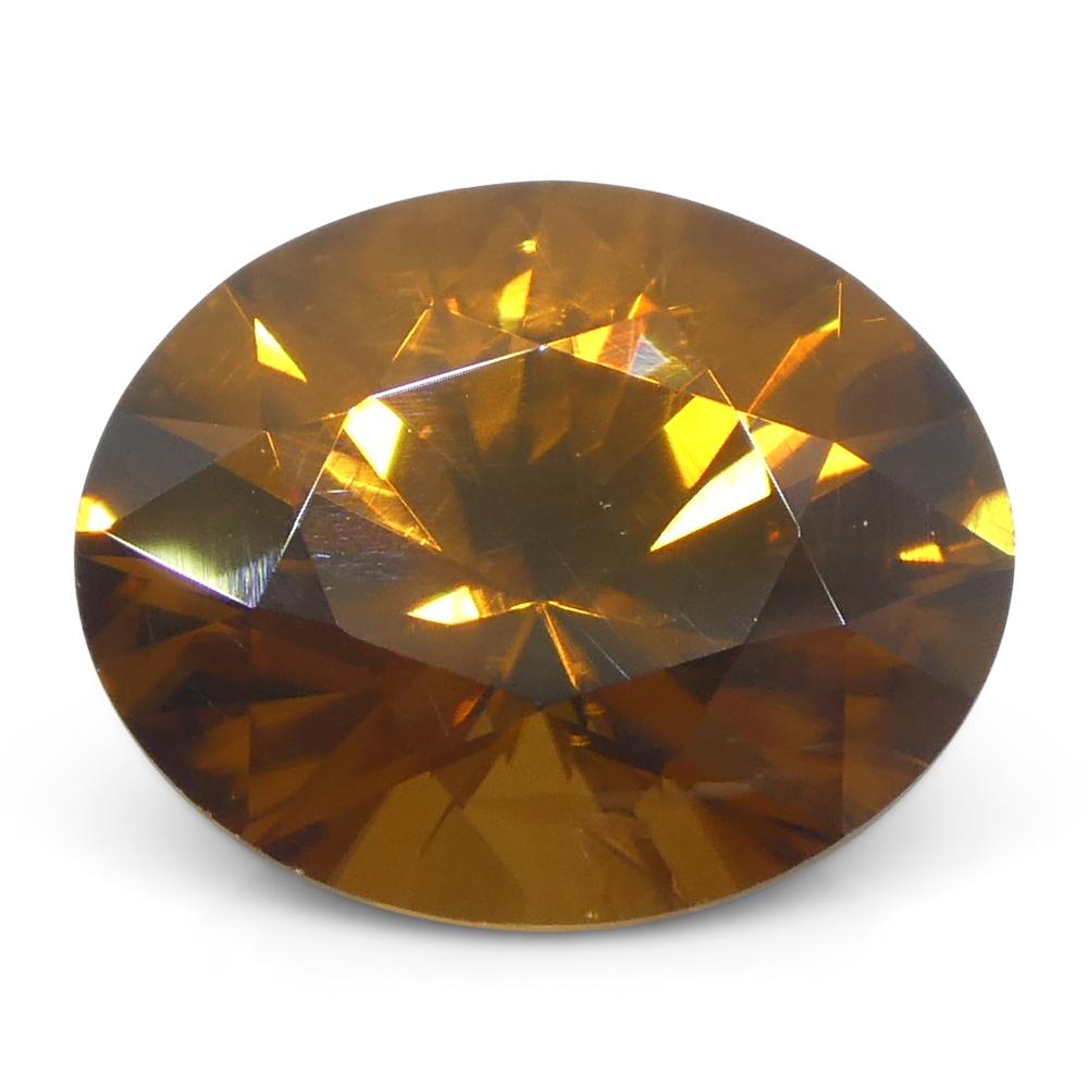 3.43ct Natural Earth Mined Oval Master Brilliant Cut Orange Zircon from Sri Lank For Sale 1