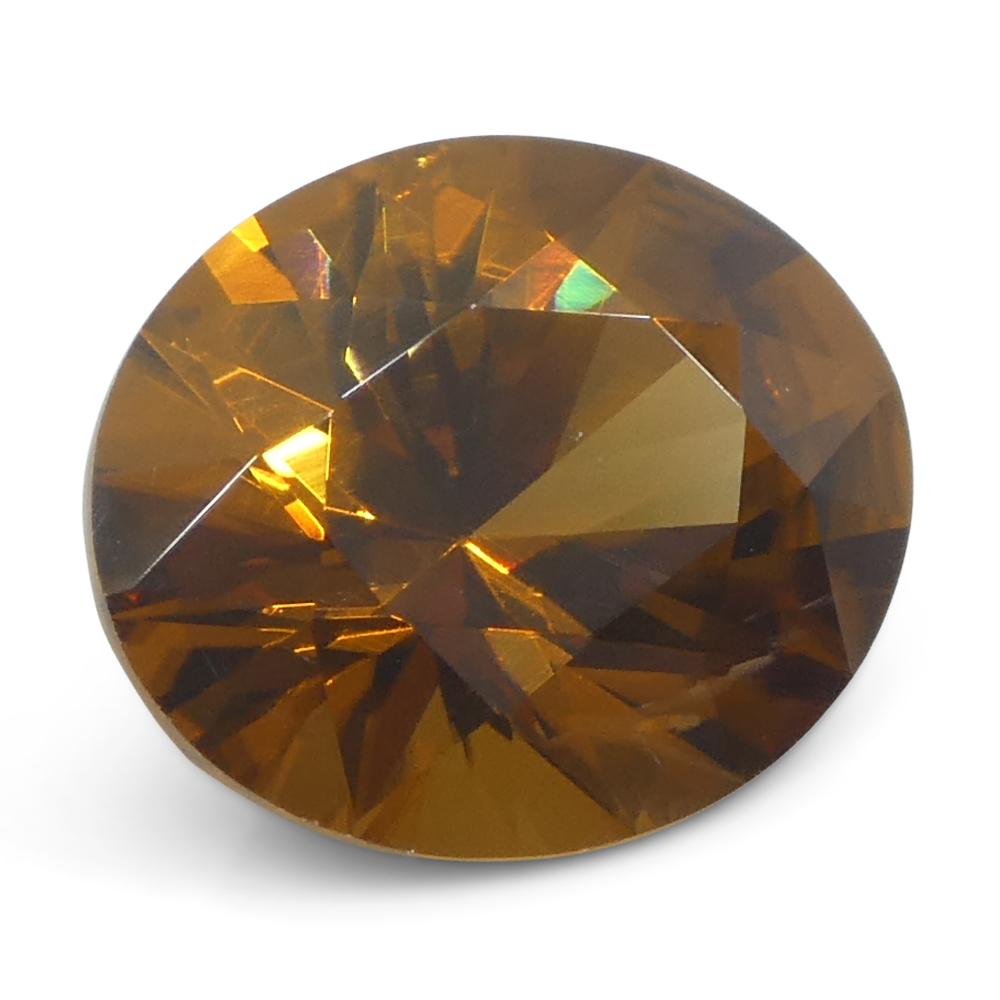 3.43ct Natural Earth Mined Oval Master Brilliant Cut Orange Zircon from Sri Lank For Sale 4