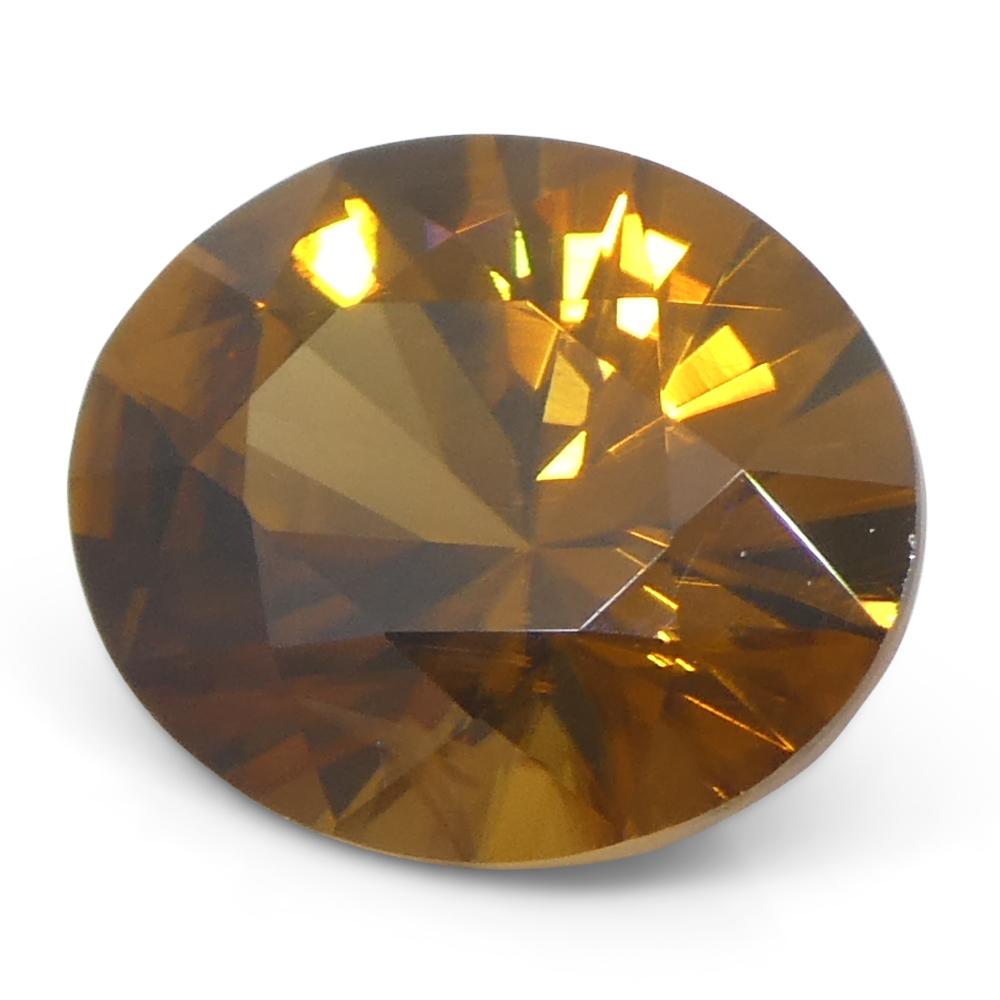 3.43ct Natural Earth Mined Oval Master Brilliant Cut Orange Zircon from Sri Lank For Sale 5