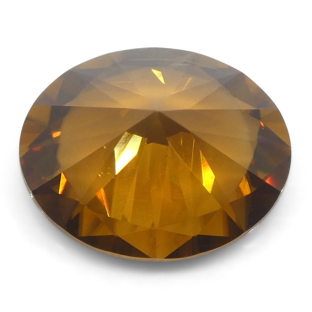 3.43ct Natural Earth Mined Oval Master Brilliant Cut Orange Zircon from Sri Lank For Sale 6