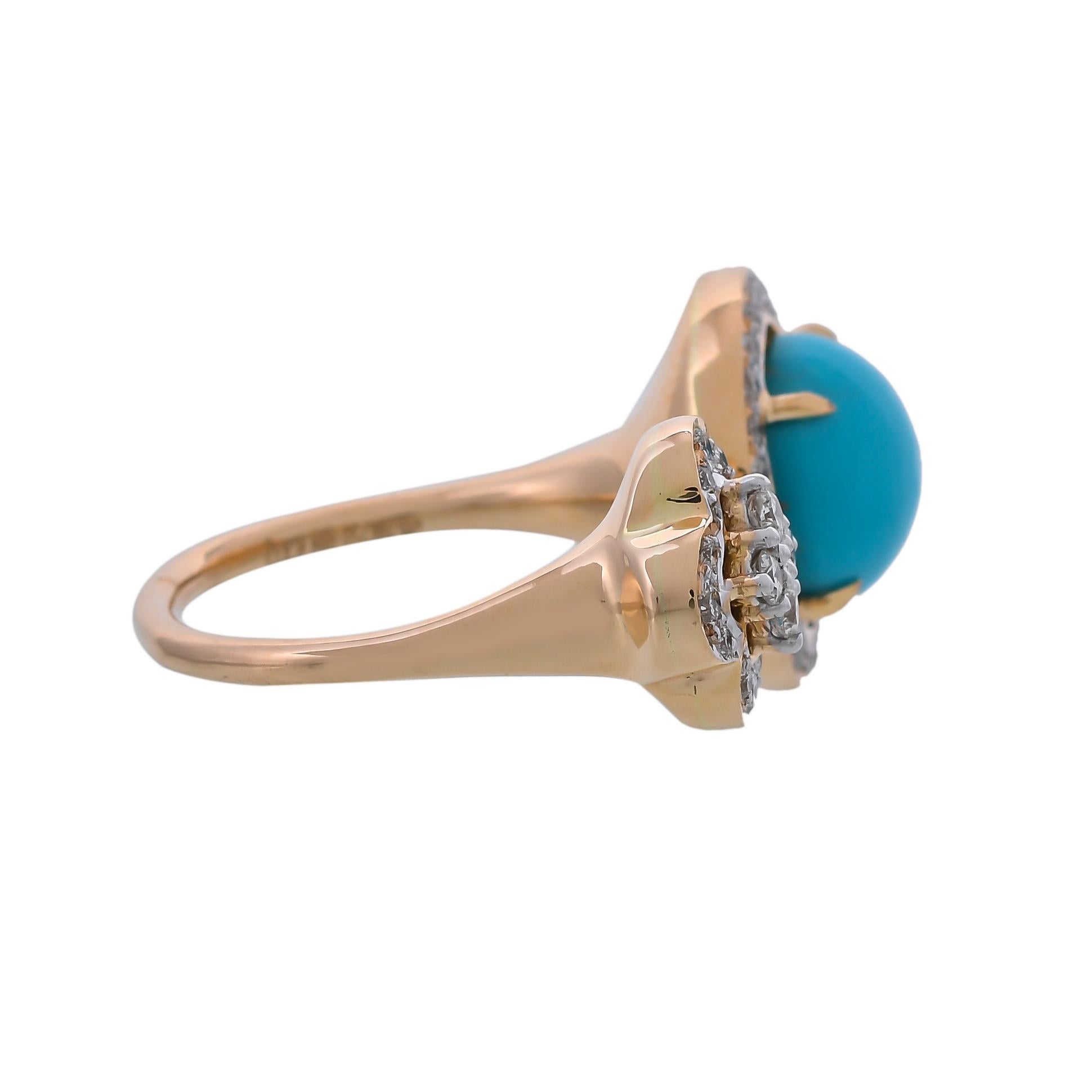 turquoise pave ring