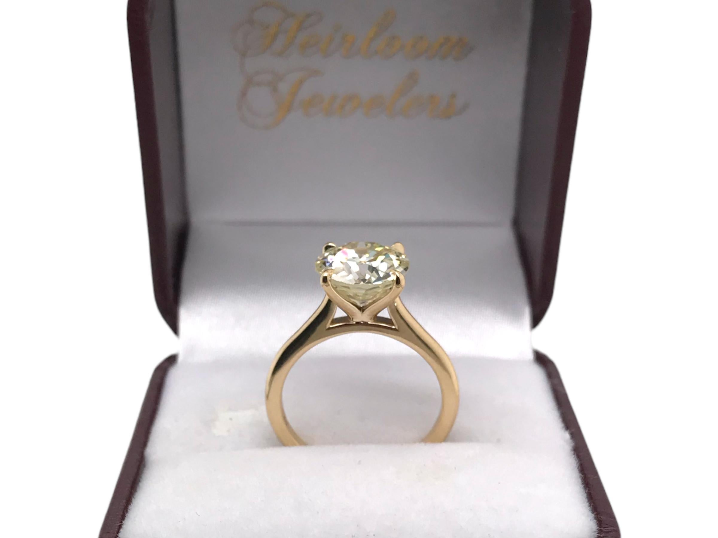 3.44 Karat Solitär-Diamant-Verlobungsring mit europäischem Schliff 4