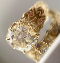 3.44 Carat TW Antique Old Mine Brilliant One-of-a-Kind Anniversary Family Ring