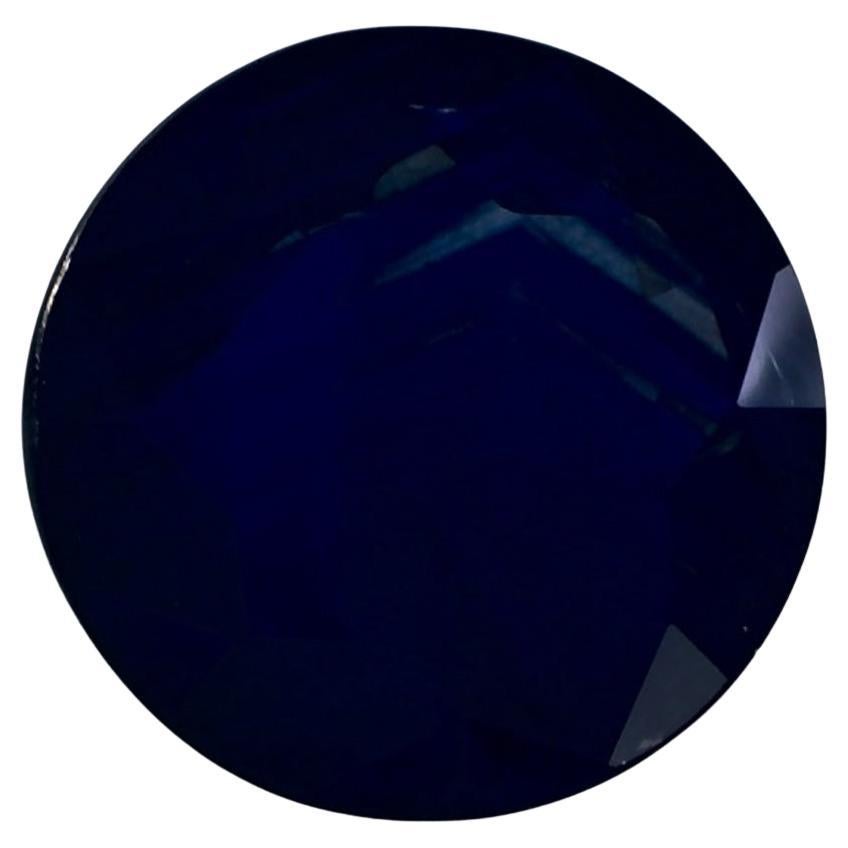 3.44 Ct Blue Sapphire Round Loose Gemstone
