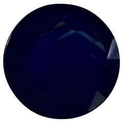 3.44 Karat Blauer runder Saphir, loser Edelstein