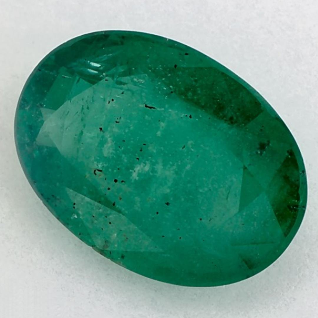 Oval Cut 3.44 Ct Emerald Oval Loose Gemstone For Sale