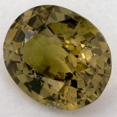 3.44 Ct Green Sapphire Oval Loose Gemstone