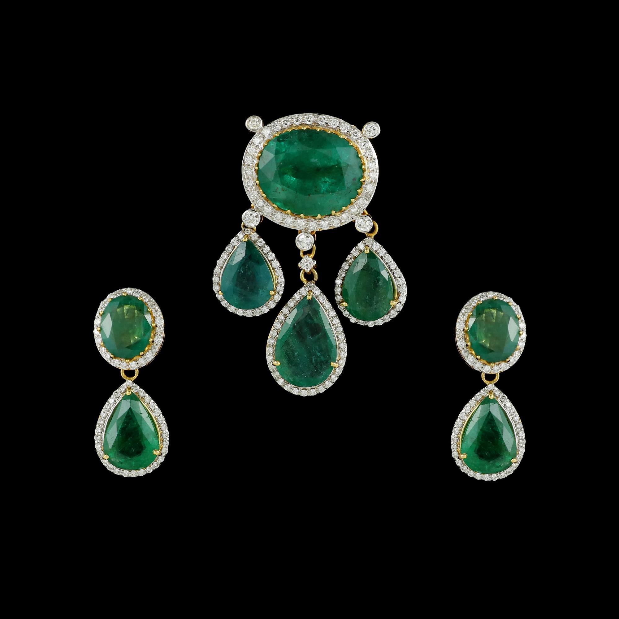 3,44 Karat natürlicher Burma unerhitzter Rubin 1,68 Karat Smaragd Diamantring Cum Anhänger im Angebot 8