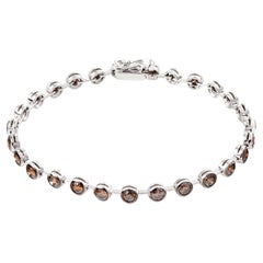 3.44 Ct Natural Fancy Orangy Brown Diamond Bracelet, No Reserve Price