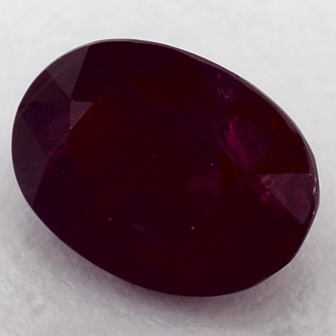 Oval Cut 3.44 Ct Ruby Oval Loose Gemstone For Sale