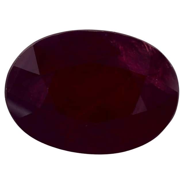 Ruby Rarity Rare untreated ruby oval 9mm certified For Sale at 1stDibs | robi ...