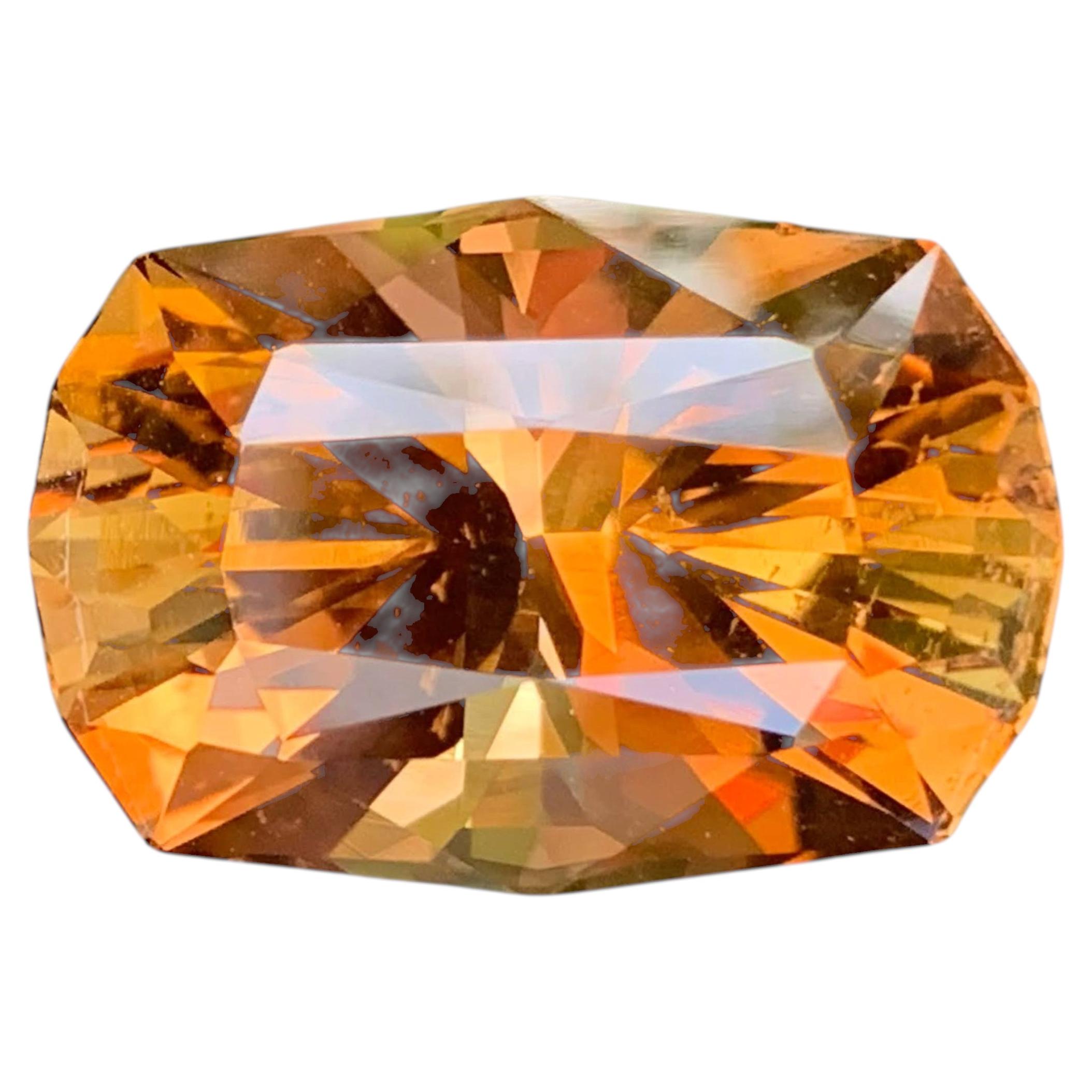 34.45 Carat Natural Loose Peach Golden Topaz Stone Oval Cut Pakistani Gemstone For Sale
