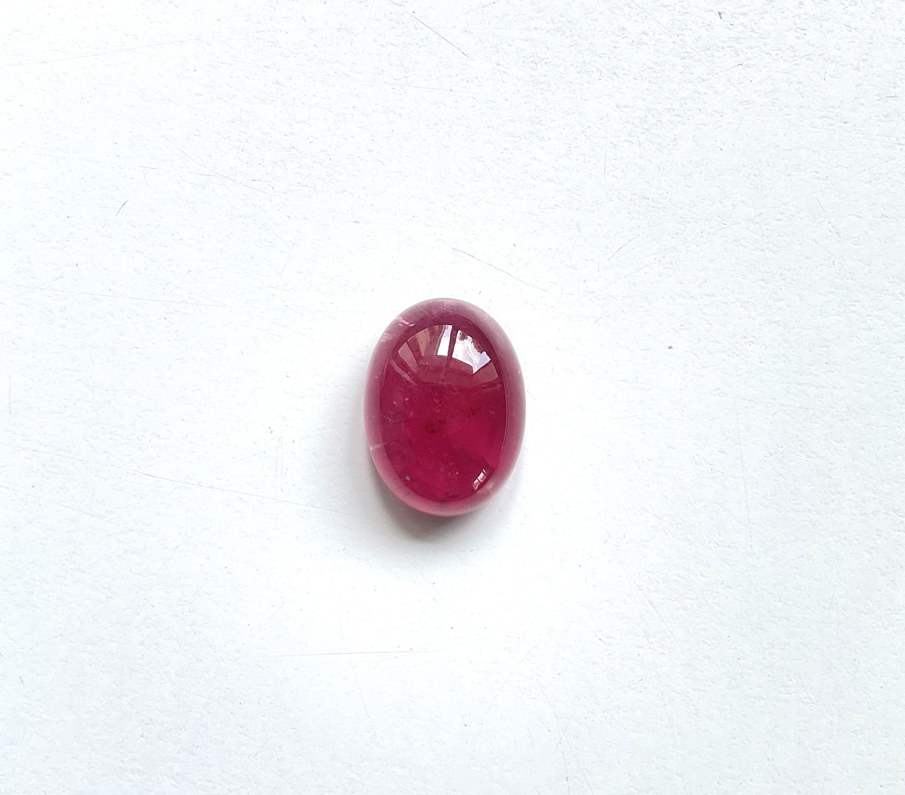 34.49 Carats Top Quality Rubellite Tourmaline Oval 1 Pieces Natural Gemstone In New Condition For Sale In Jaipur, RJ