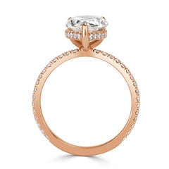 3.44ct Pear Shaped Diamond Engagement Ring