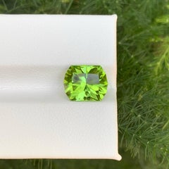 3.45 Carat Natural Loose Apple Green Peridot Stone Fancy Cut Pakistani Gemstone
