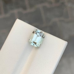 3.45 Carat Natural Loose Green Amethyst Emerald Shape Gemstone