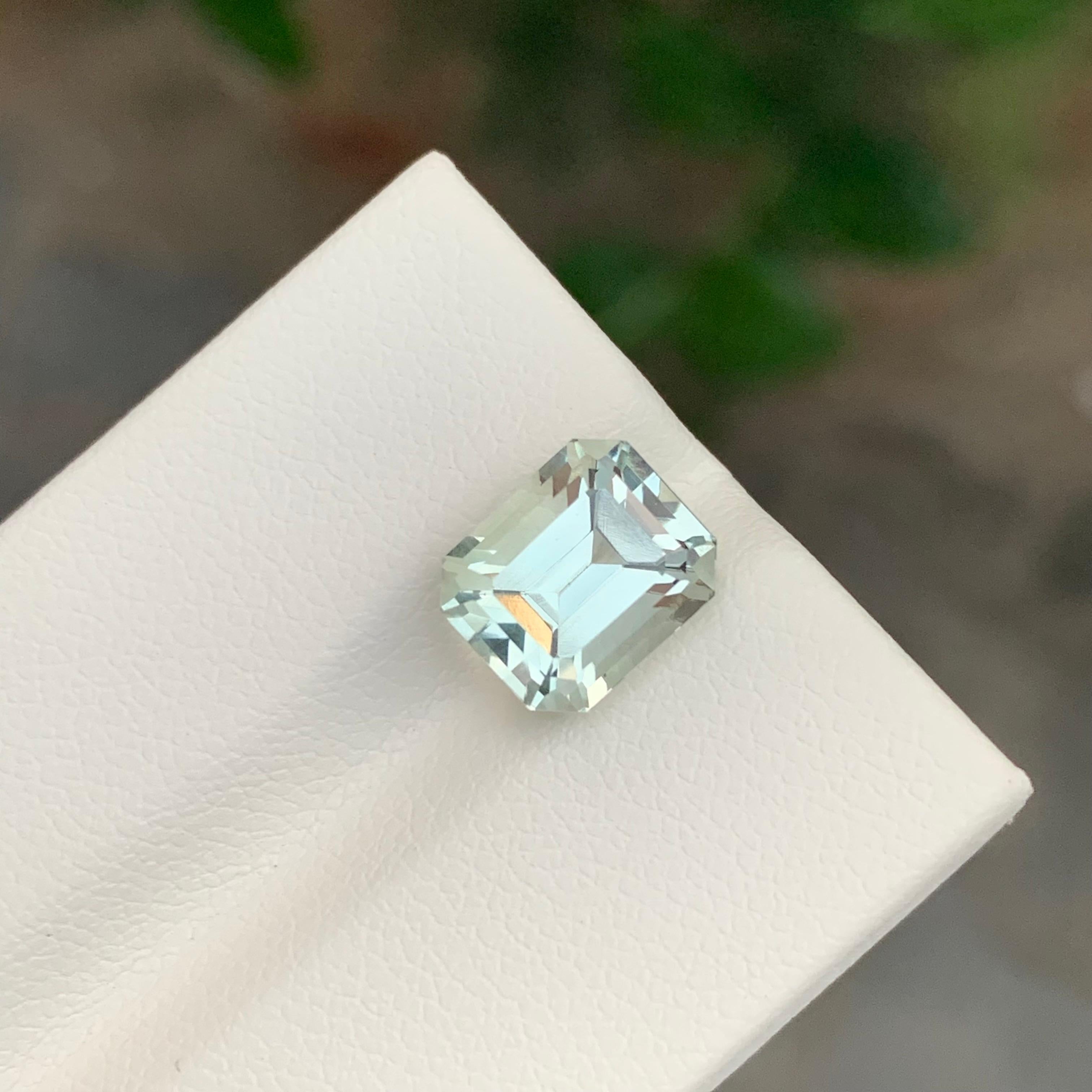 3.45 Karat Natürlicher loser grüner Amethyst/Prasiolith Edelstein in Smaragdform für Damen oder Herren im Angebot