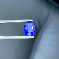 3.45 Carat Natural Loose Intense Blue Sapphire Oval Cut Sri Lankan Gemstone