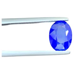 3.45 Carat Natural Loose Intense Blue Sapphire Oval Cut Sri Lankan Gemstone