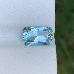 3.45 Karat Natürlicher loser heller Aquamarin Fancy-Schliff Afrikanischer Edelstein