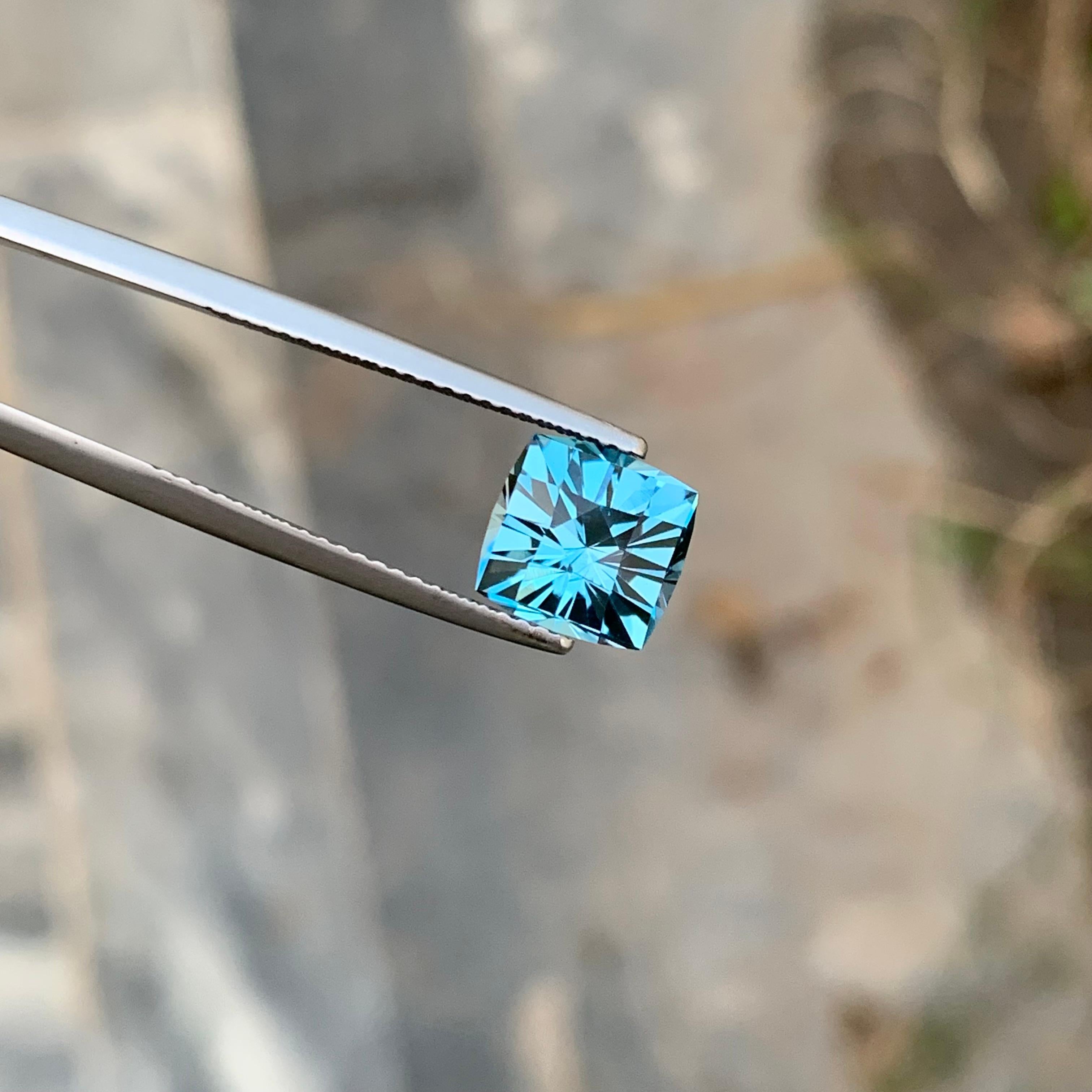 Loose London Blue Topaz

Weight: 3.45 Carats
Dimension: 8.1 x 7.8 x 6.7 Mm
Origin: Brazil
Shape: Square Fancy
Color: Deep Blue
Certificate: On Customer Demand

London Blue Topaz is a mesmerizing variety of topaz renowned for its deep and enchanting