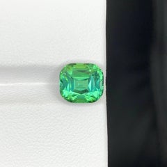 3.45 Carat Natural Loose Mint Green Tourmaline Stone Cushion Cut Afghan Gemstone