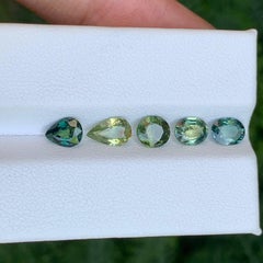 3.45 Carat Natural Loose Parti Sapphire 5 Piece Gemstones Lot From Madagascar