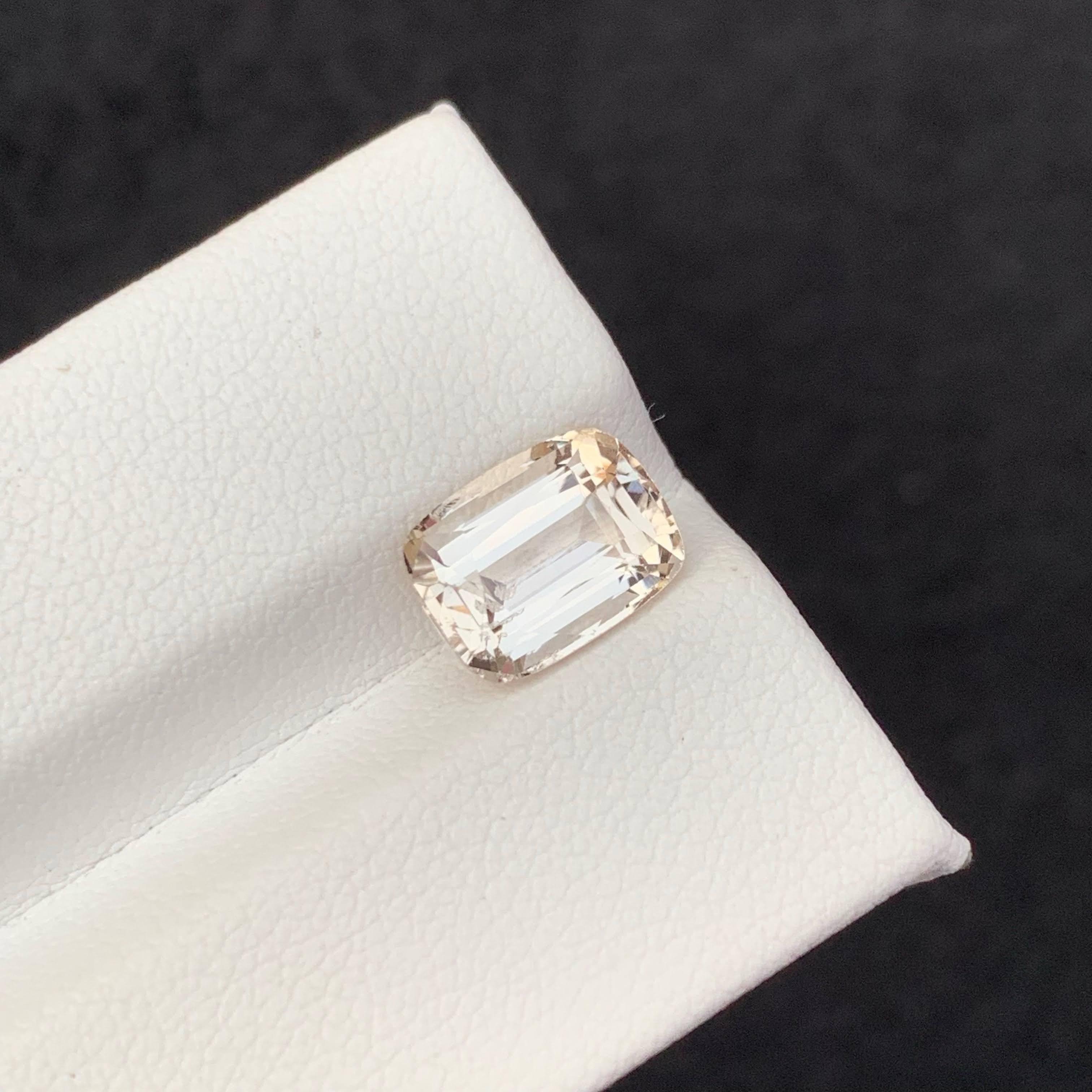 Piedra natural suelta de topacio melocotón de 3,45 quilates talla cojín piedra preciosa paquistaní en venta 4