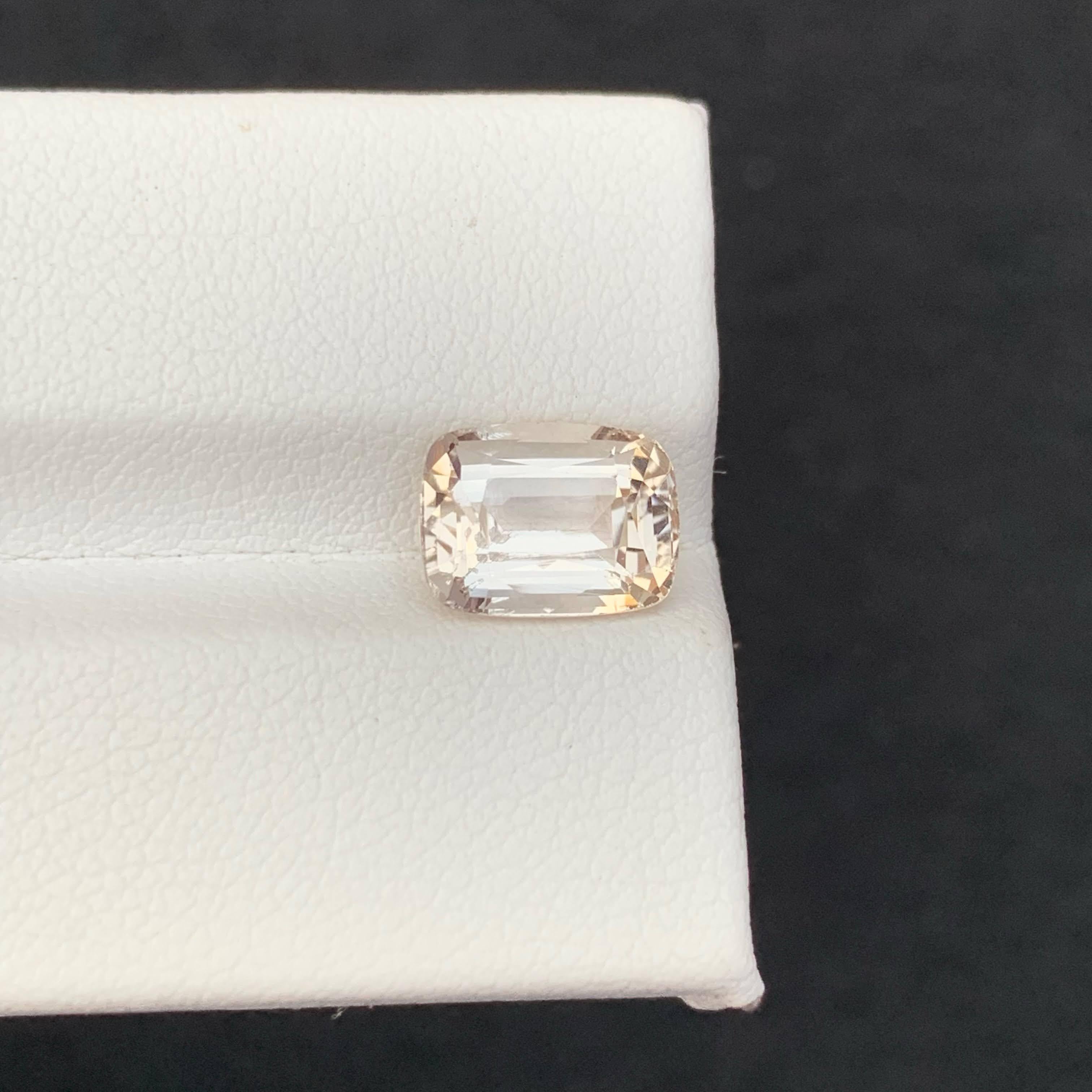 Piedra natural suelta de topacio melocotón de 3,45 quilates talla cojín piedra preciosa paquistaní Corte cojín en venta